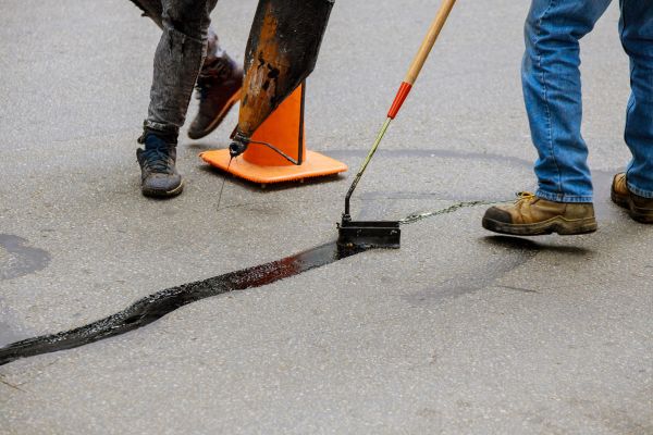Parking Lot Crack Sealing in Norwalk